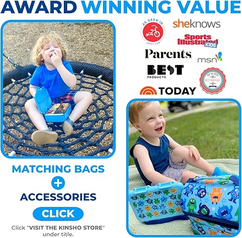 Miniatura 7 de Lonchera de acero inoxidable para bebés y niños pequeños, mini Bento, 3 secciones de metal ecológico, tapa a prueba de fugas, almuerzos de guardería