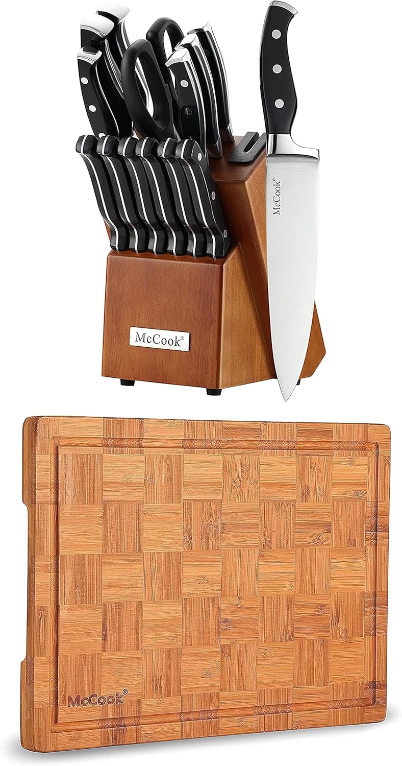 McCook MC23A German Stainless Steel Knife Block Sets with