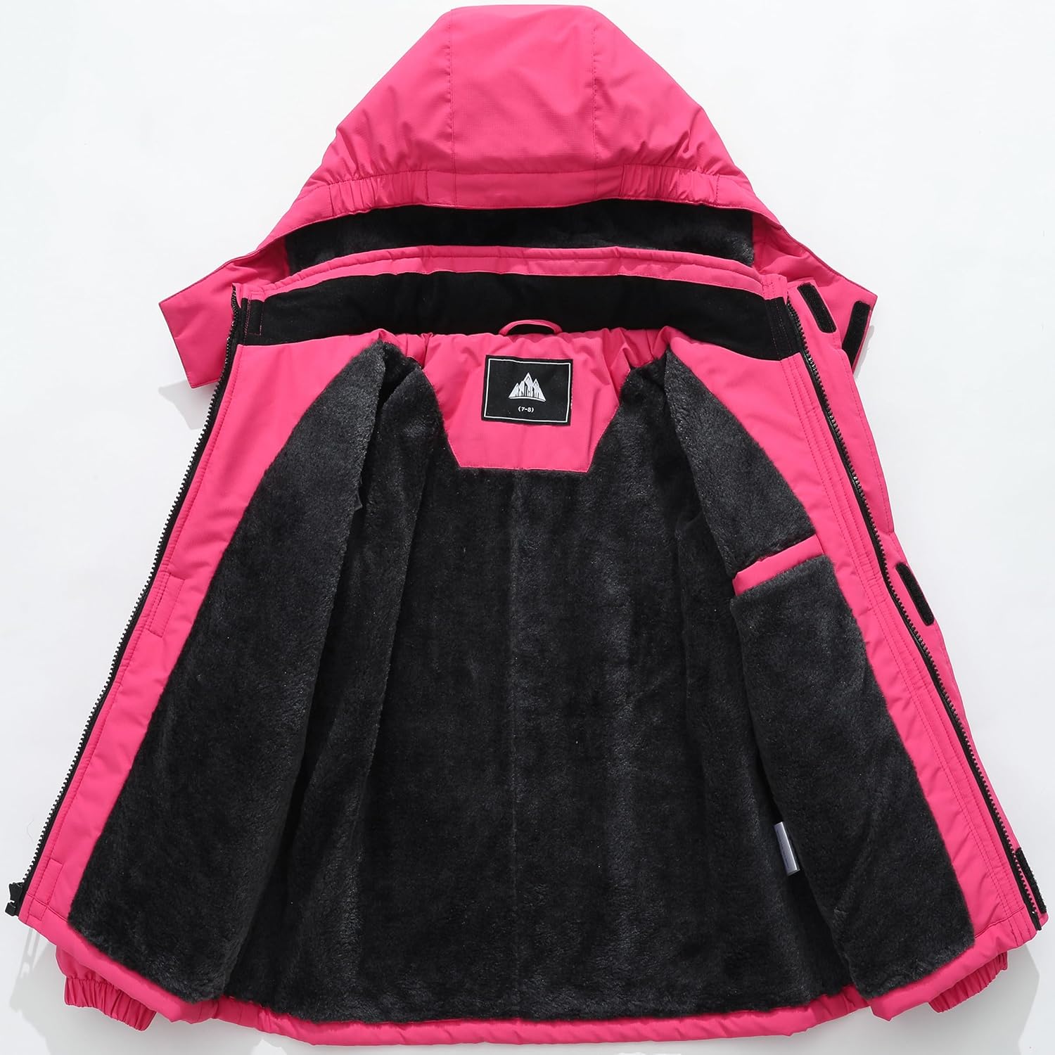 Kids Waterproof Ski Jacket Warm Winter Coat Boys and Girls Fleece Lined Hooded Rain Jacket - Image 3