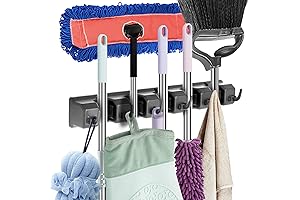 Alpine Mop and Broom Holder Wall Mount: Essential Home Organization Solution
