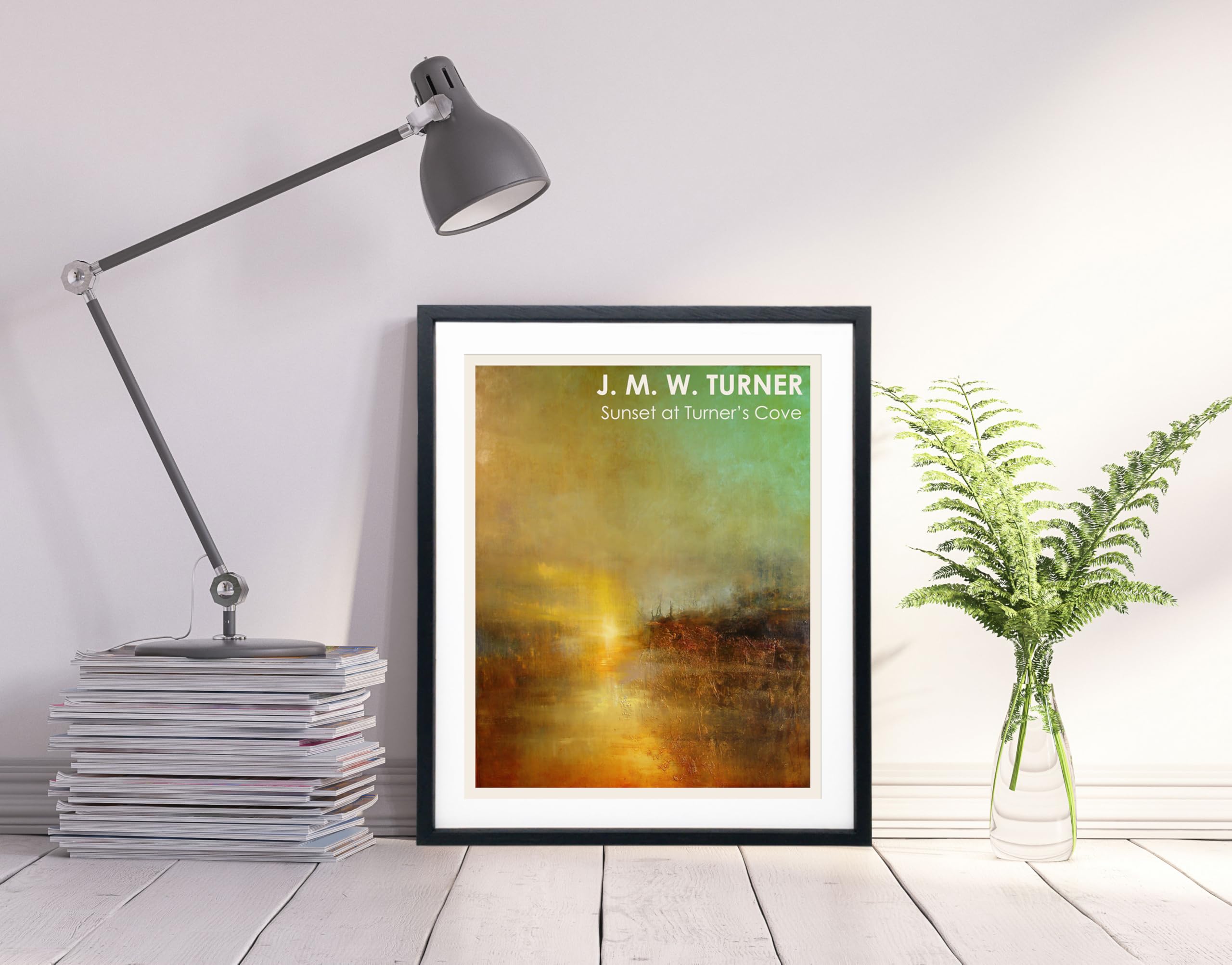 Wandbild 'Sunset At Turners Cove' Von William Turner - Moderner Ölgemälde-Druck, 50x70cm