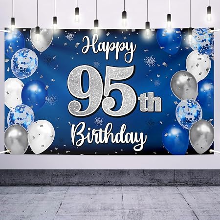Amazon.com: HAMIGAR 6x4ft Happy 95th Birthday Banner Backdrop - 95