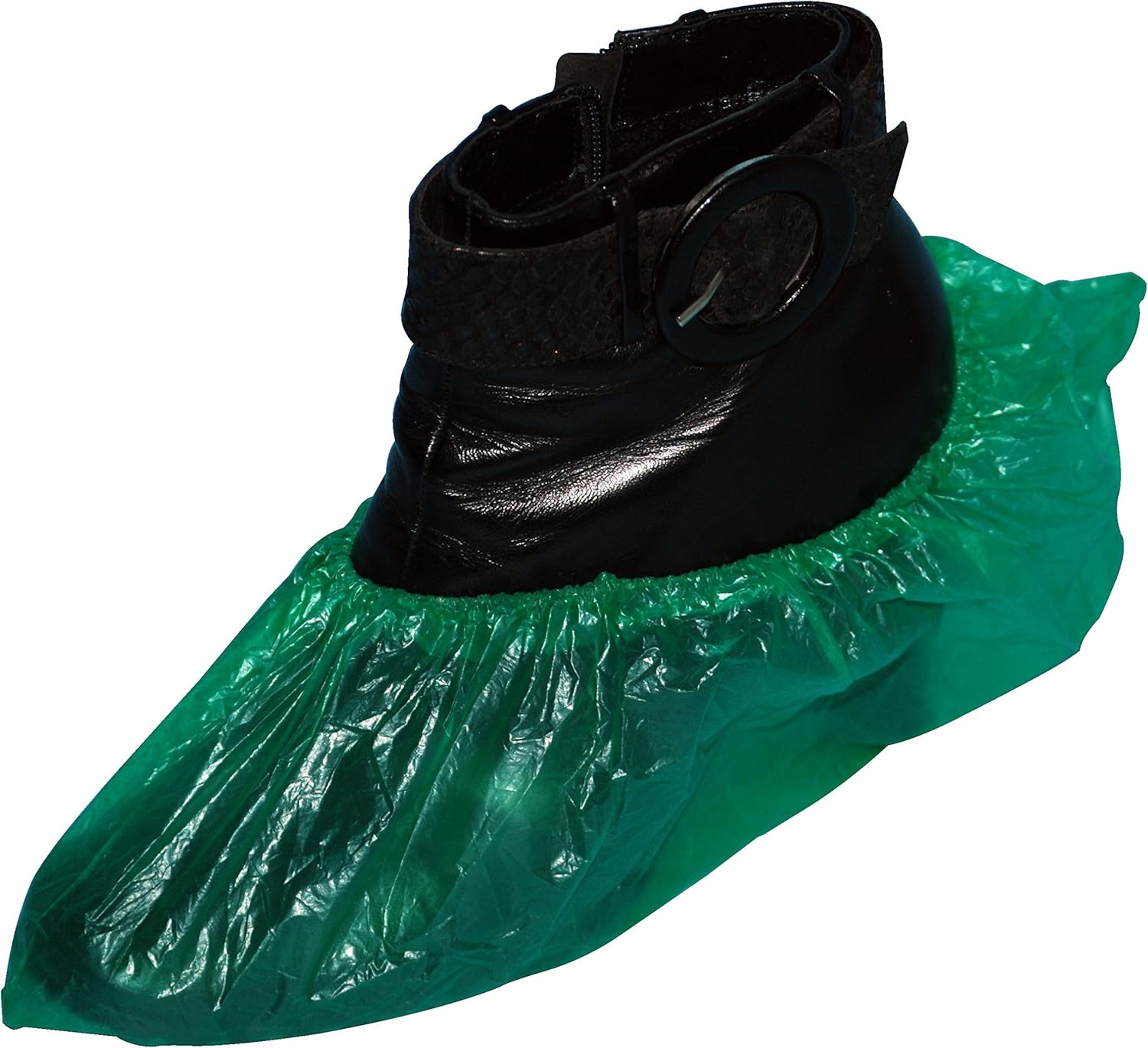Travel Feet Disposable Shoe Covers, Green Colored, One size Fits All