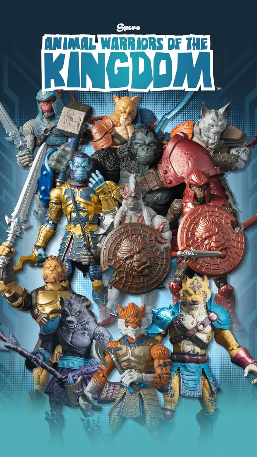 Animal Warriors of the Kingdom - Primal Collection: Wave Four Gladiator Pale Figure, 27 Points of Articulation, Accessories Included, Premium Detailing, Ideal for Collectors and Display