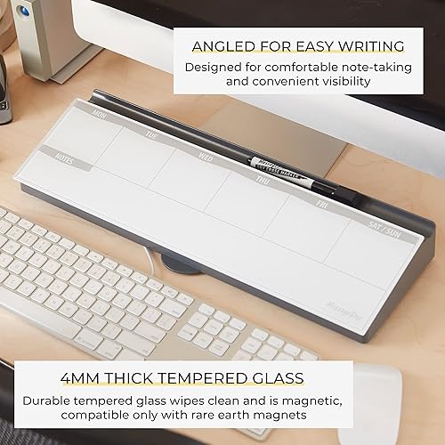 Miniatura 4 de ECR4Kids MessageStor Teclado para Escribir y Almacenar, Organizador de Escritorio, Gris