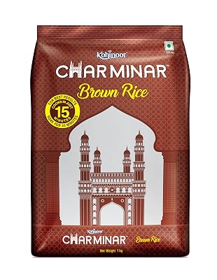 Kohinoor Charminar Brown Rice 1 Kg | High-Fibre, Nutty & Wholesome Grains for Balanced Meals
