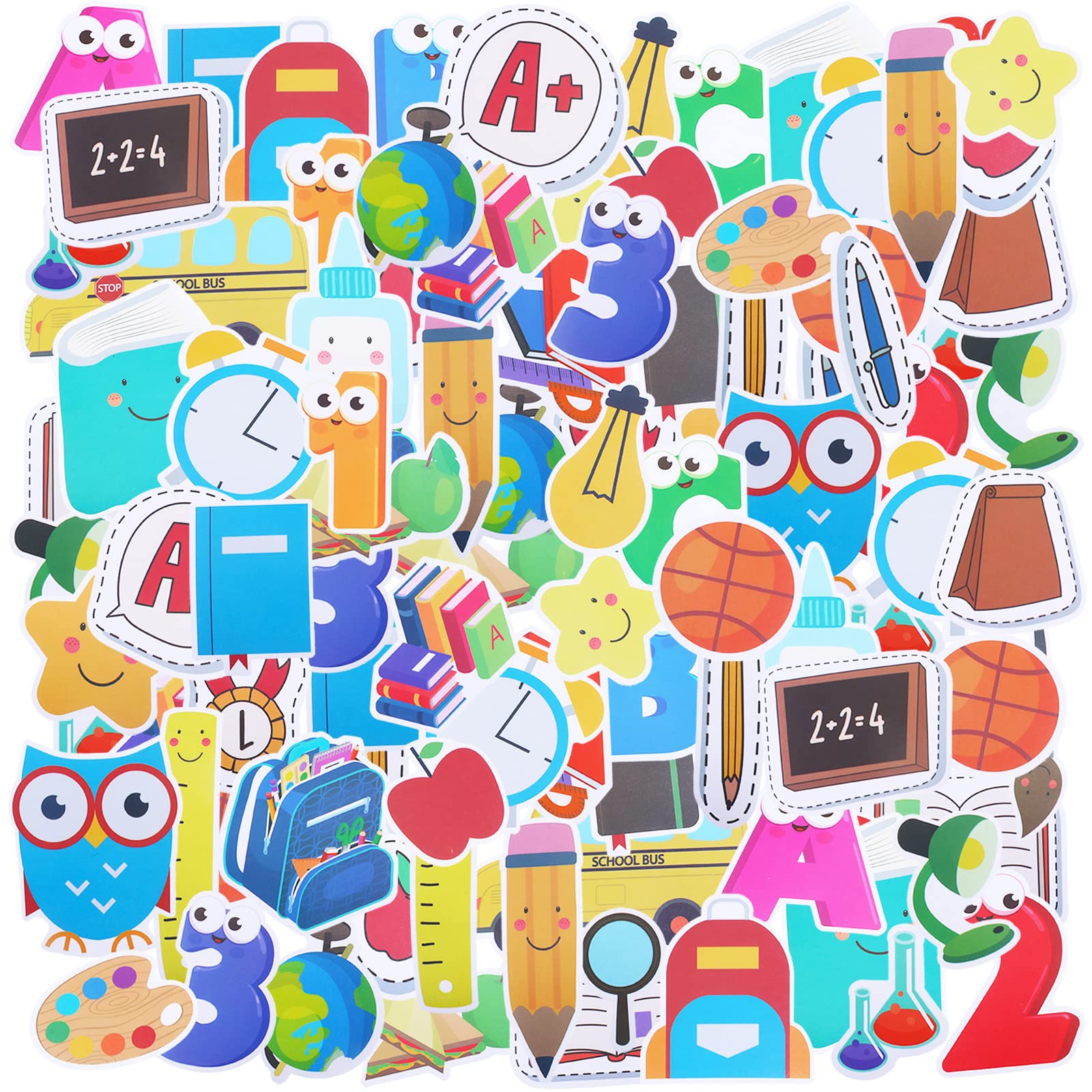 Gersoniel 200 Pcs School Water Bottles Stickers for Kids Scrapbook Waterproof Vinyl Stickers for Teens Students Teacher Classroom Gifts Rewards Laptop