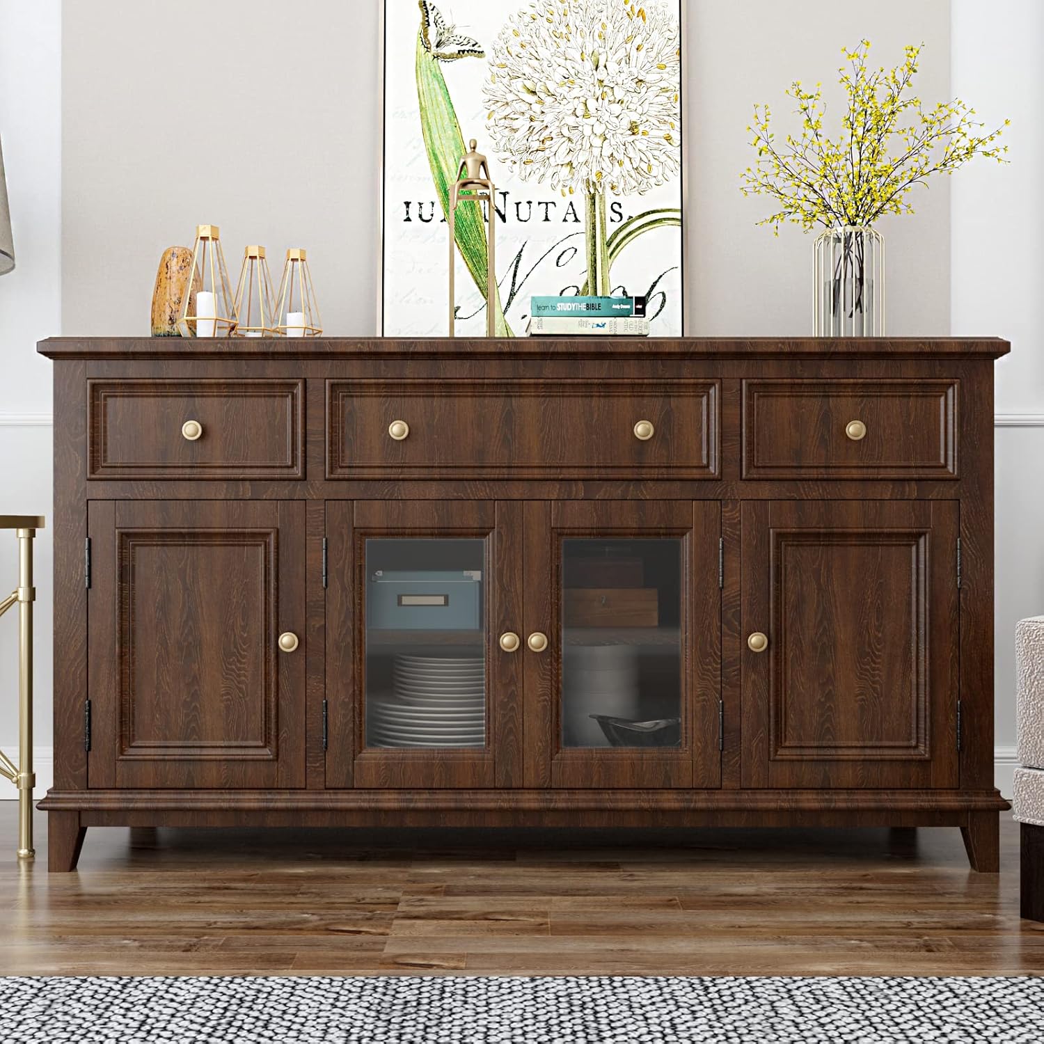 VaryPaper Large Size 32"x354" Dark Brown Wood Contact Paper Peel and Stick Countertops Waterproof Wood Wallpaper Self Adhesive Removable Wood Vinyl Wrap Textured Wallpaper for Bedroom Walls Cabinets