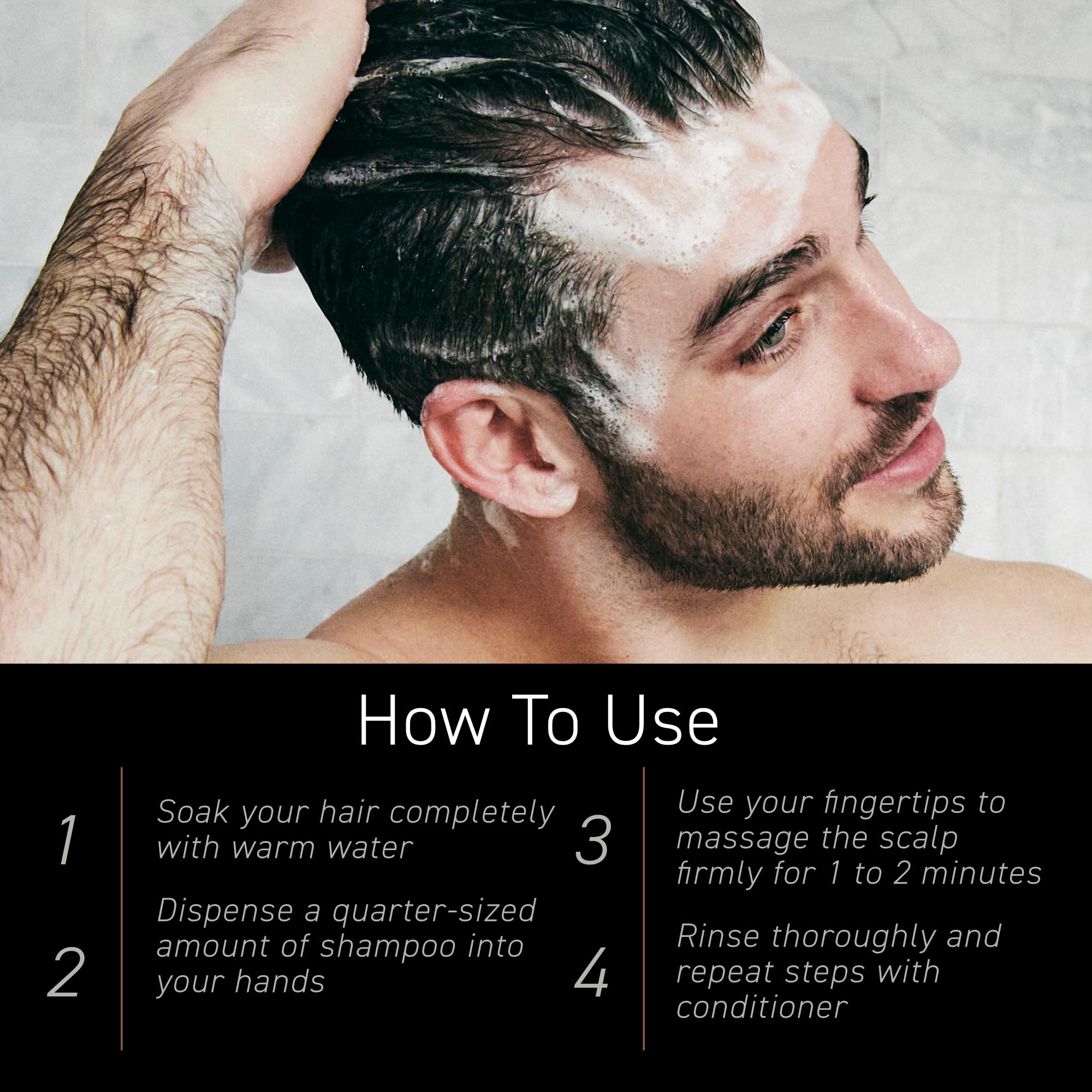 Brickell Men’s Daily Revitalizing Hair Care Routine - Shampoo mit Minze und Teebaumöl und Stärkender und Volumenspendender Conditioner - Natürlich und Organisch