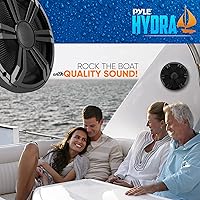 Vista 7 de Pyle USA - Subwoofer marino delgado de 8 pulgadas, 300 W, 4 ohmios, impermeable, sistema de altavoces de componente de automóvil, cono