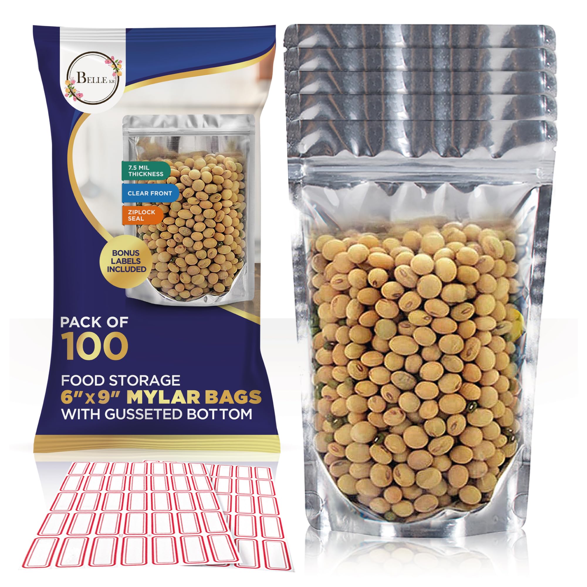 6x9 Mylar Bags Stand Up Pack Of 100 5mil Desertcart INDIA