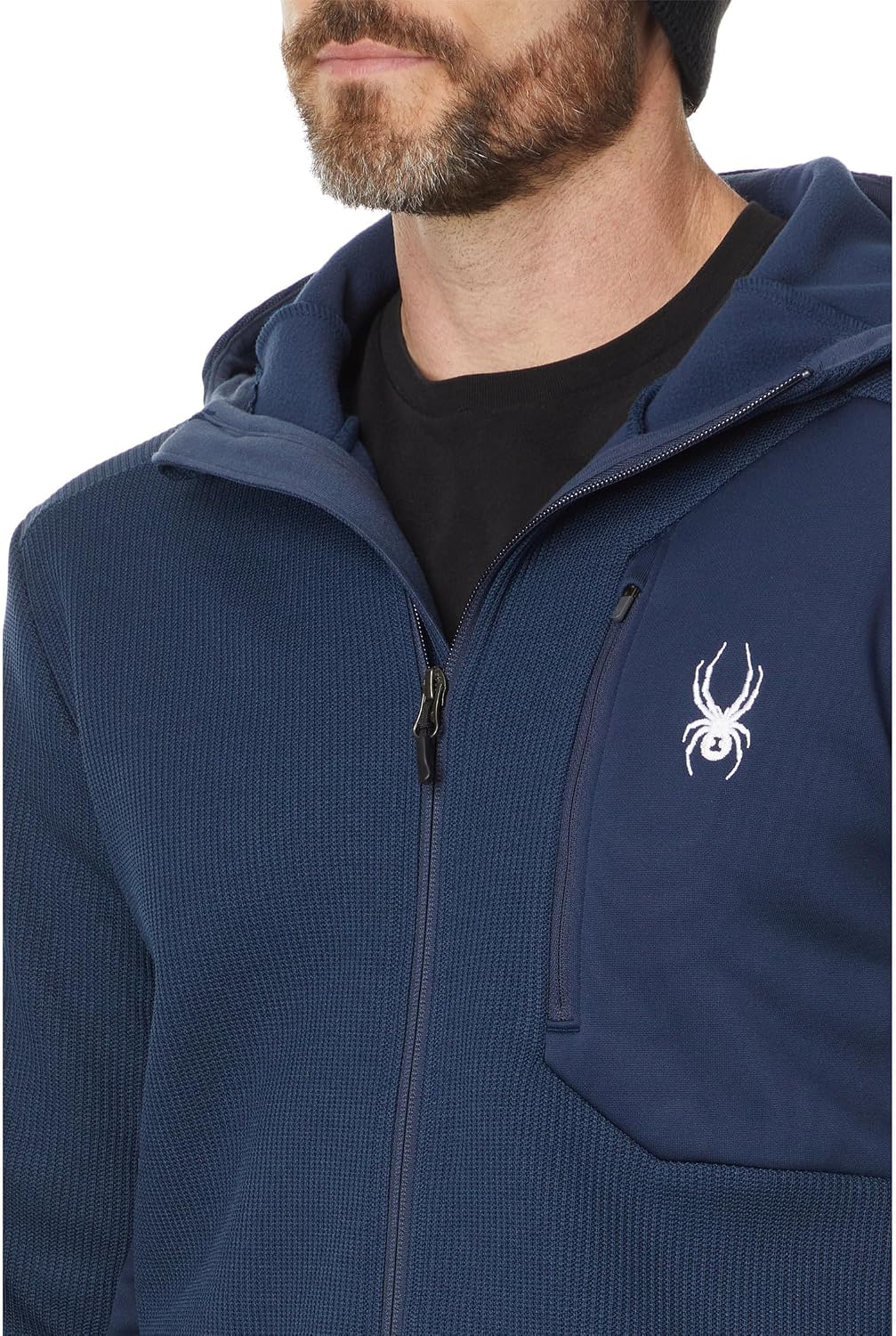 Spyder Men's Bandit Hooded Zip Ski Mid Layer Sweater Jacket