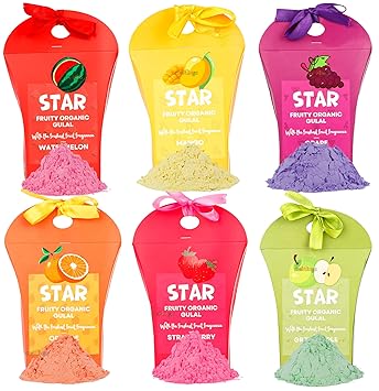 Zest 4 Toyz Holi Fruit Gulal Organic Colors for Holi Celebration Non-Toxic and Skin-Friendly Holi Gulal Gift Pack of 3 (Assorted)