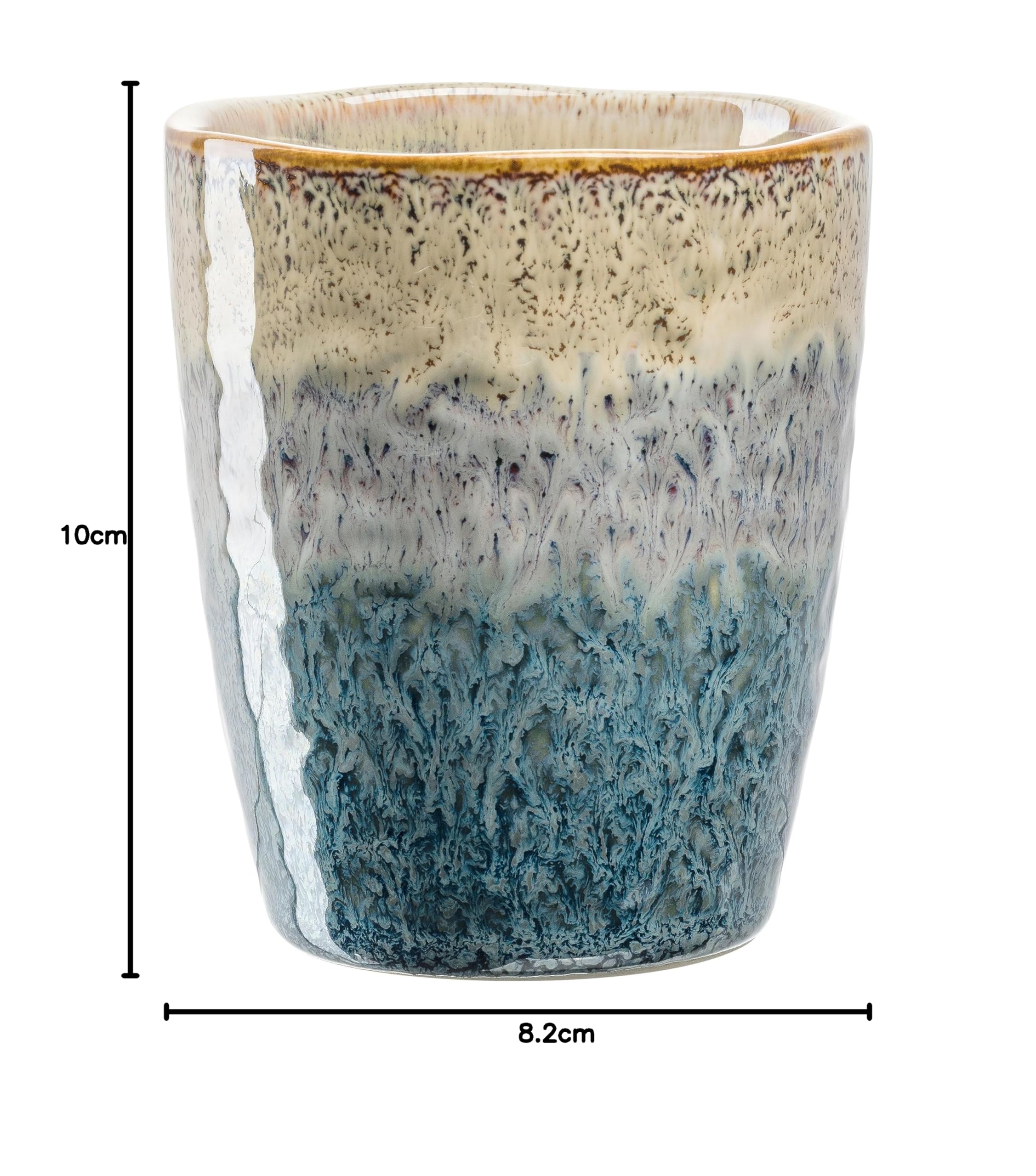 LEONARDO HOME Matera 4-częściowy zestaw kubków – duże kubki ceramiczne – pojemność 300 ml – ręczne wykonanie – nadają się do kuchenki mikrofalowej, nadają się do mycia w zmywarce – zestaw 4 szt. w