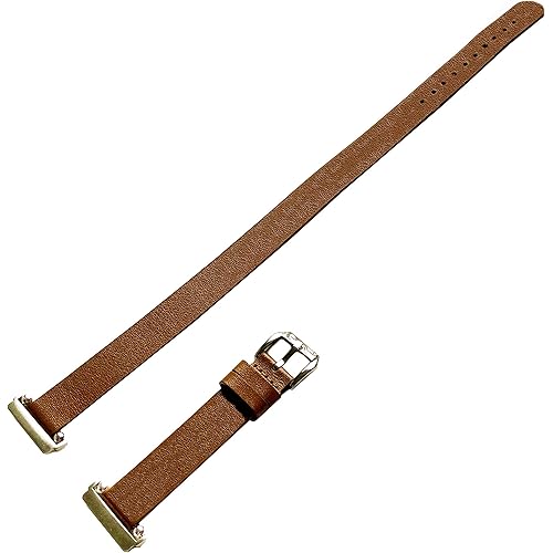 Brown Double Wrap Band Compatible with Fitbit Versa 3 and Sense Smartwatch Twice Around Wrist Leather Strap Bracelet