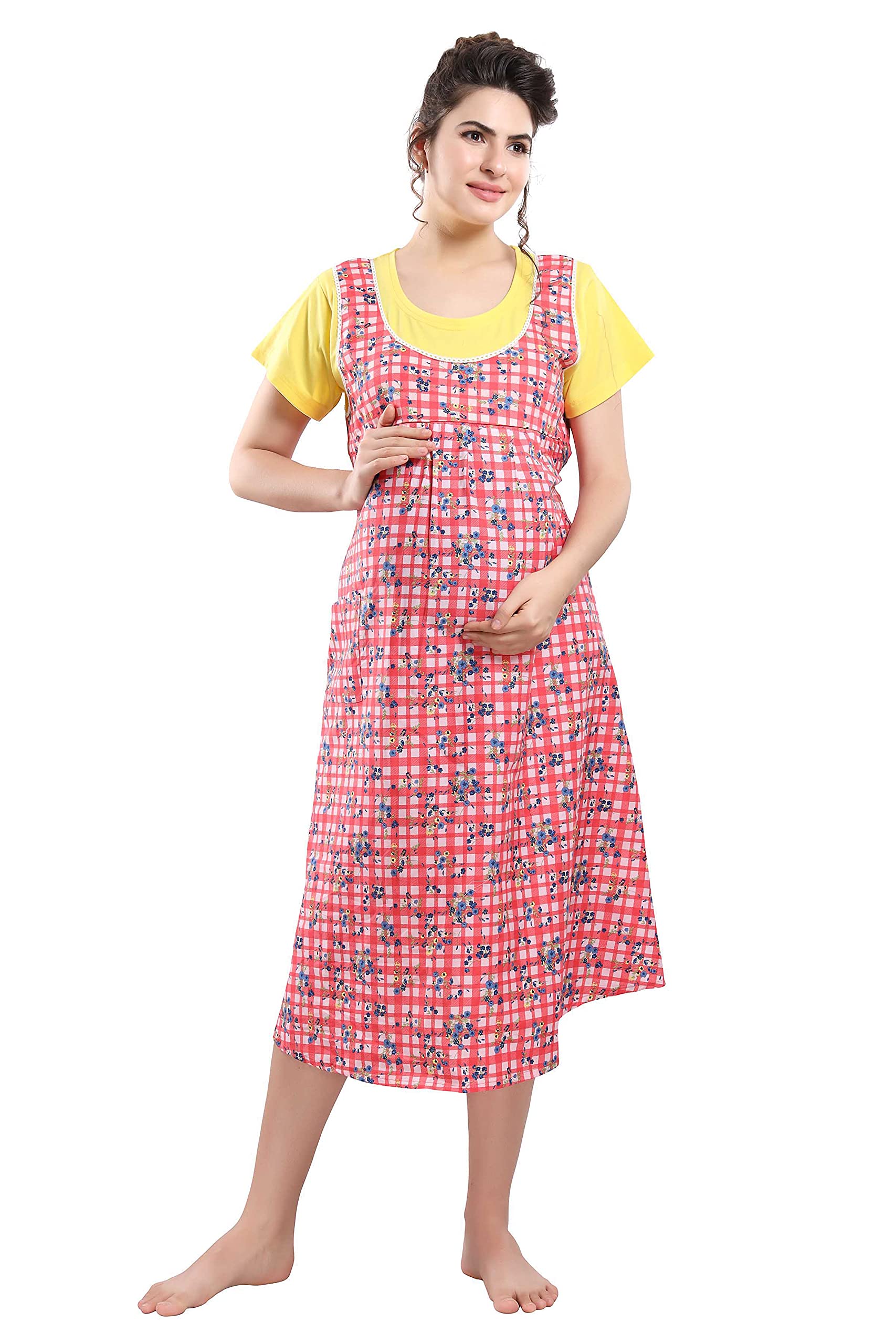 soulemo Womens Premium Cotton Feeding Nursing Maternity Dress for Pregnancy. 1064-picture-14