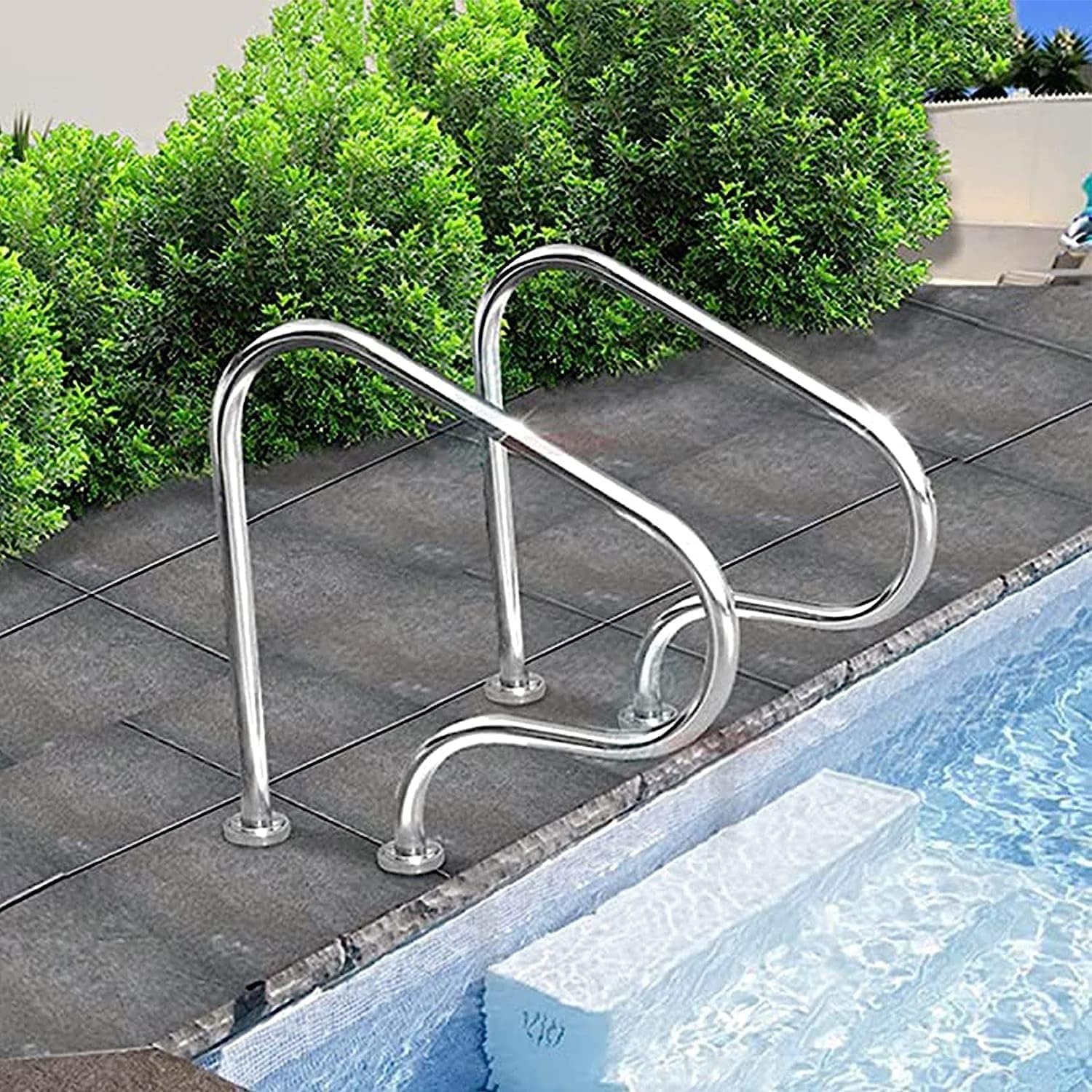 Pool Railing 48x36 Inch Pool Handrail - 304 Stainless Steel Swimming ...