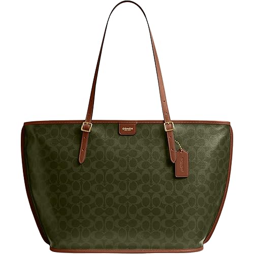 Coach Taxi Tote in Signature Canvas, B4/Olive Sable