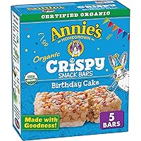 Vista 1 de Annie's Birthday Cake - Barritas crujientes para aperitivos, sin gluten, 5 barras, 3.9 onzas