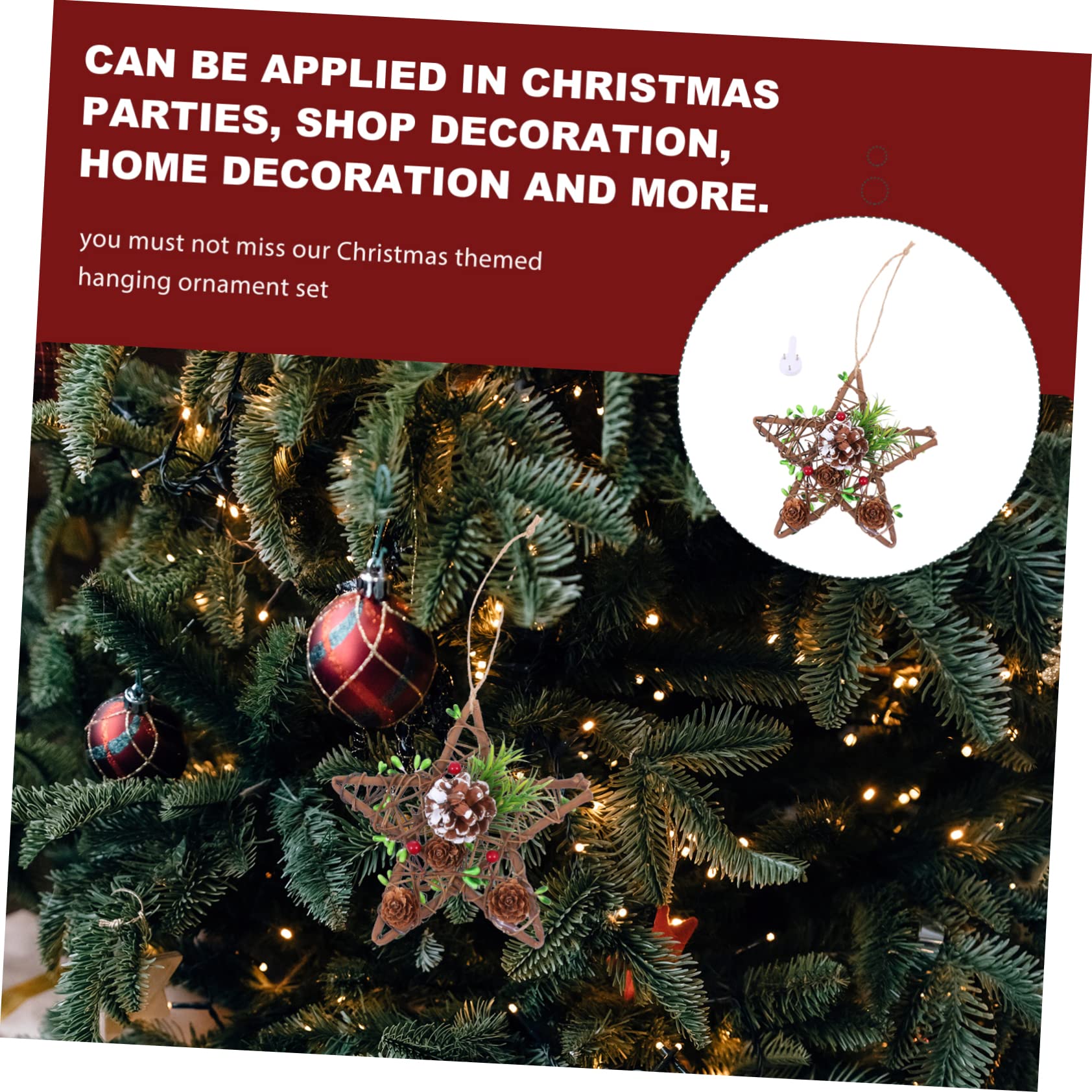 Zerodeko 6 Piezas De Adornos Navideños Árbol De Peluche Colgantes Dorados Guirnaldas Decoraciones Navideñas Festivas Colgante Hueco De Navidad Colgante Creativo De Piña