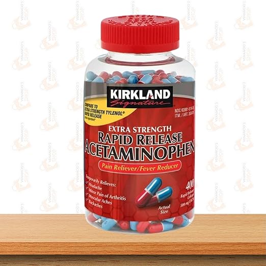 Kirkland Acetaminophen 500mg Extra Strength Gelcaps, Rapid
