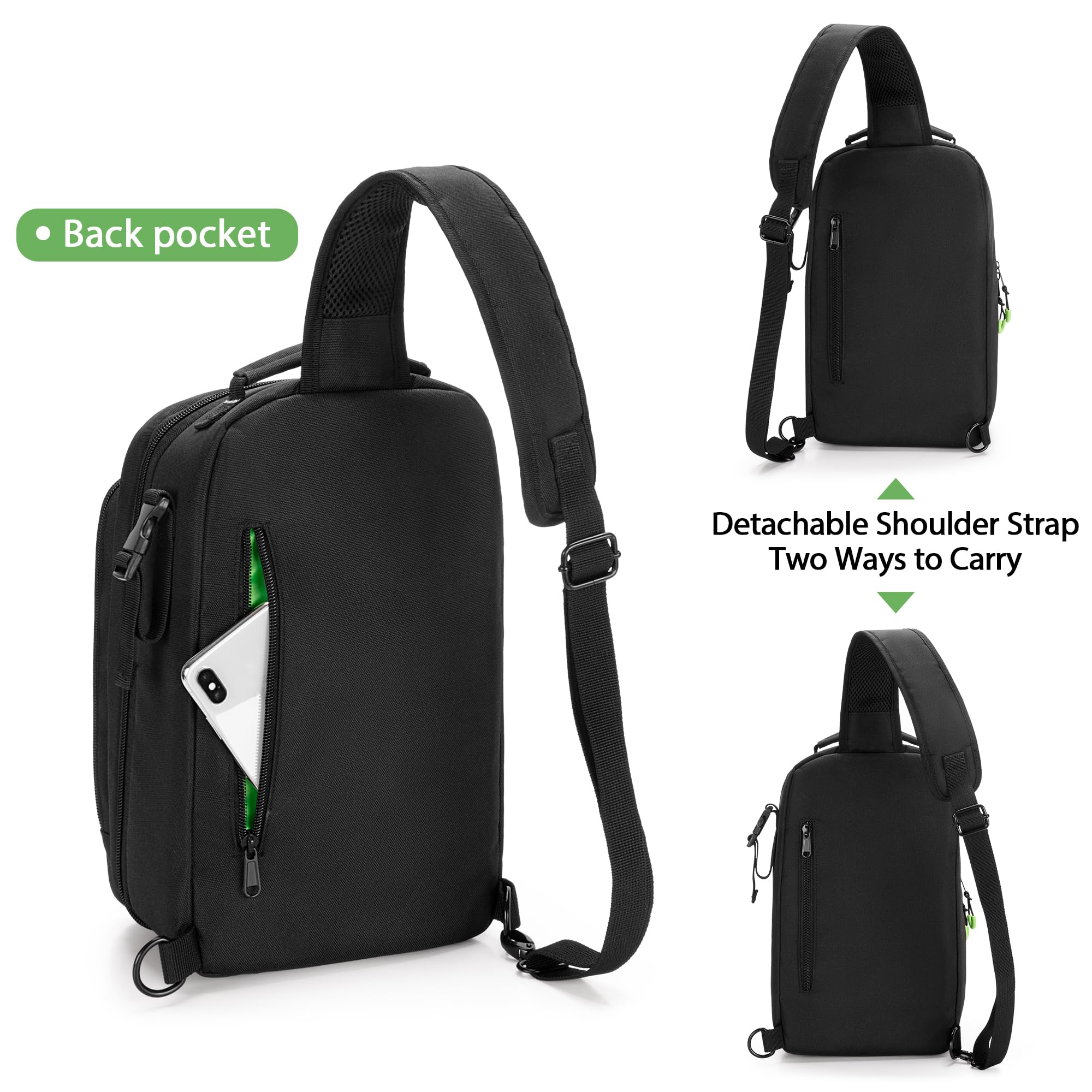 PGmoon Sling Tragetasche Kompatibel mit Xbox Serie S Spielkonsole, Reisetasche für Wireless Controller und Zubehör (Patent Design)