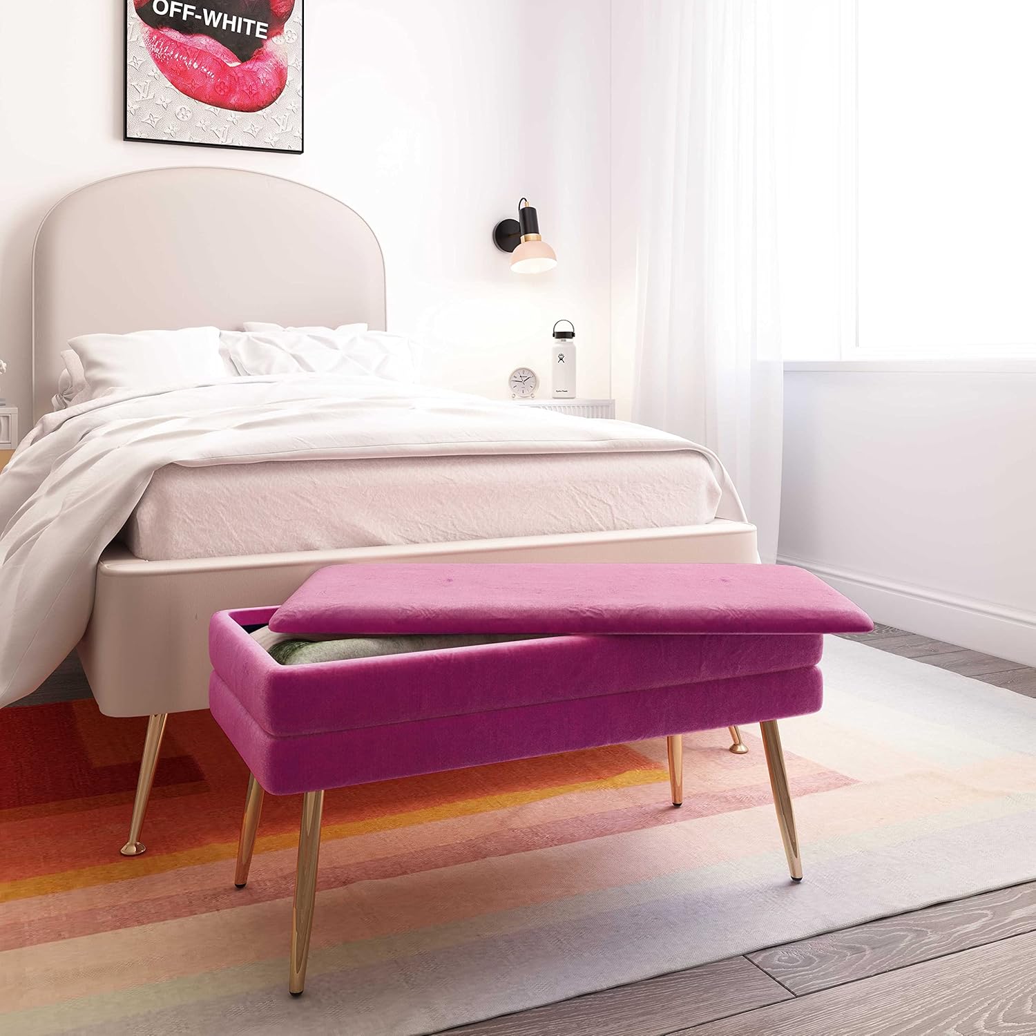 Tov Furniture Ziva Storage Bench (Plum)