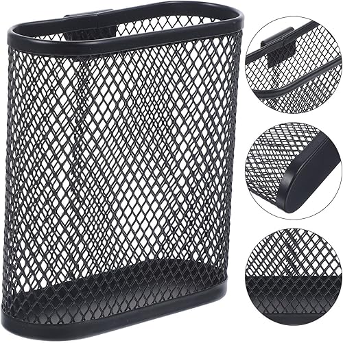 Miniatura 9 de Estuche organizador de lápices de malla con forma ovalada, organizador de almacenamiento hueco de metal, soporte de papelería de escritorio, soporte