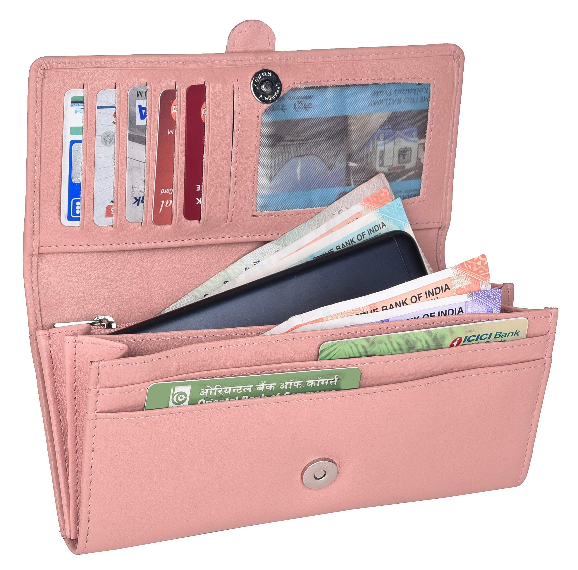 URBAN FOREST Danny Rose Pink Leather Wallet for Women 1