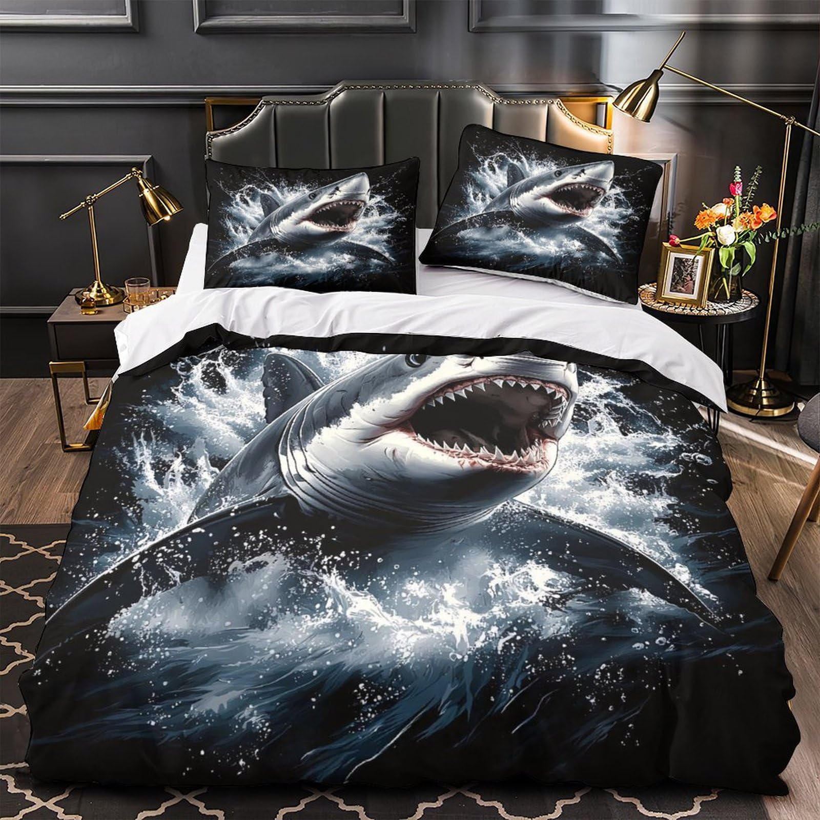 Housse de couette loup sauvage 200x200cm pour décorer une chambre d'enfant ou d'adulte