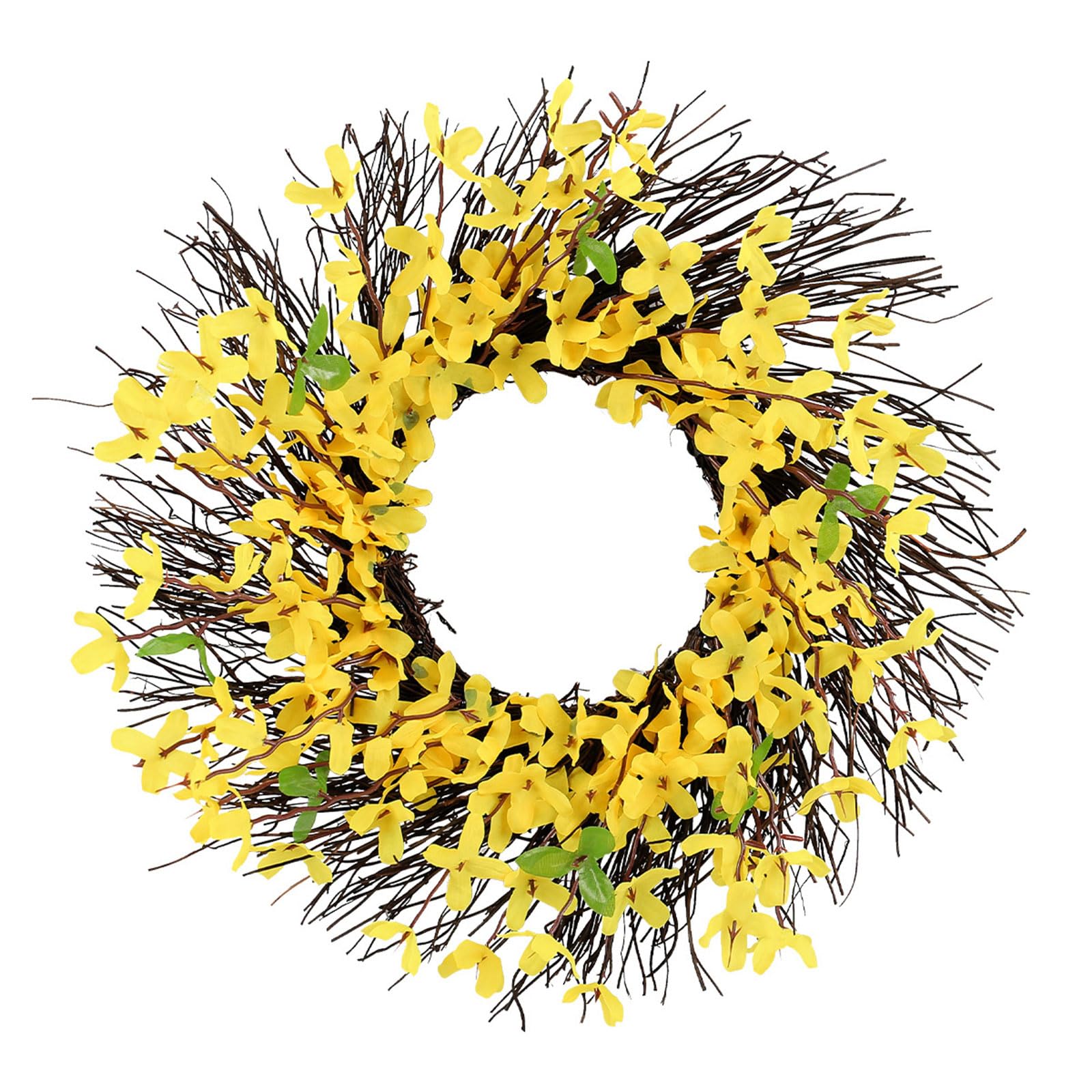 Artificial Wreath Yellow Flower Wreath for Front Door Farmhouse Garden Wedding Party Outdoor Decorations
