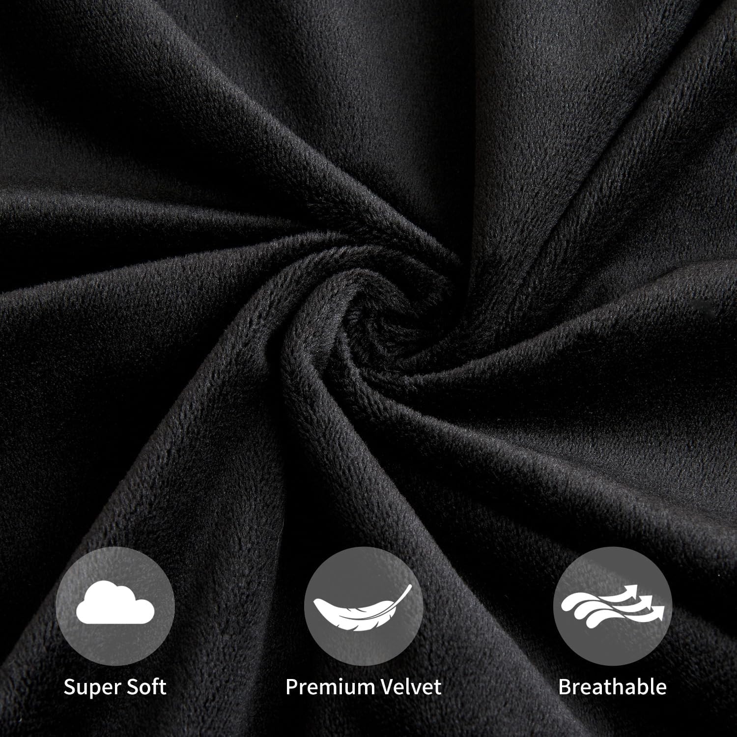 Throw Pillow Covers Decorative Velvet Set of 2 12x20 Inch Pillow Covers, Soft Black Lumbar Pillowcases for Couch Sofa Bed Living Room, Farmhouse Home Boho Decor, Accent Cushion Covers - Image 5