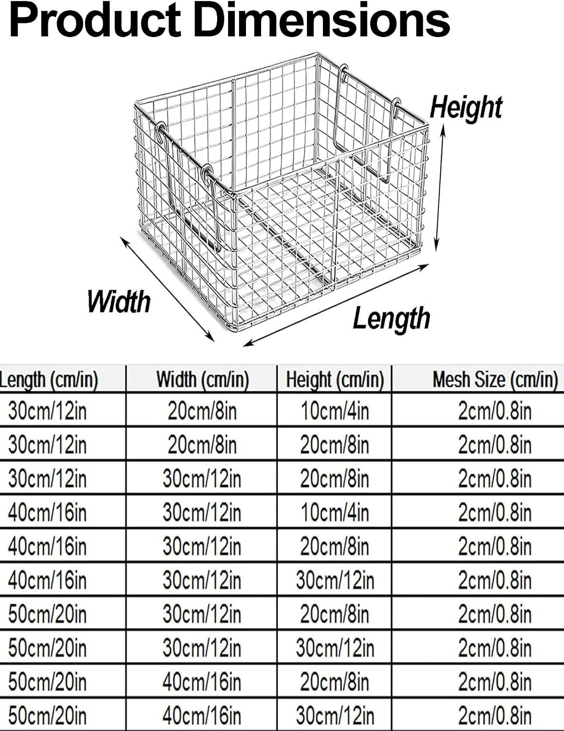 304 Stainless Steel Disinfecting Basket, Surgical Instrument Tray with 0.24in Mesh for Dental Clinics, Medical Labs, and Autoce Procedures (40x40x25cm)