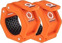 Vista 1 de Lock-Jaw Sport Collar de Barra Olímpica para Pesas - Abrazadera de Barra de Liberación Rápida (Naranja)