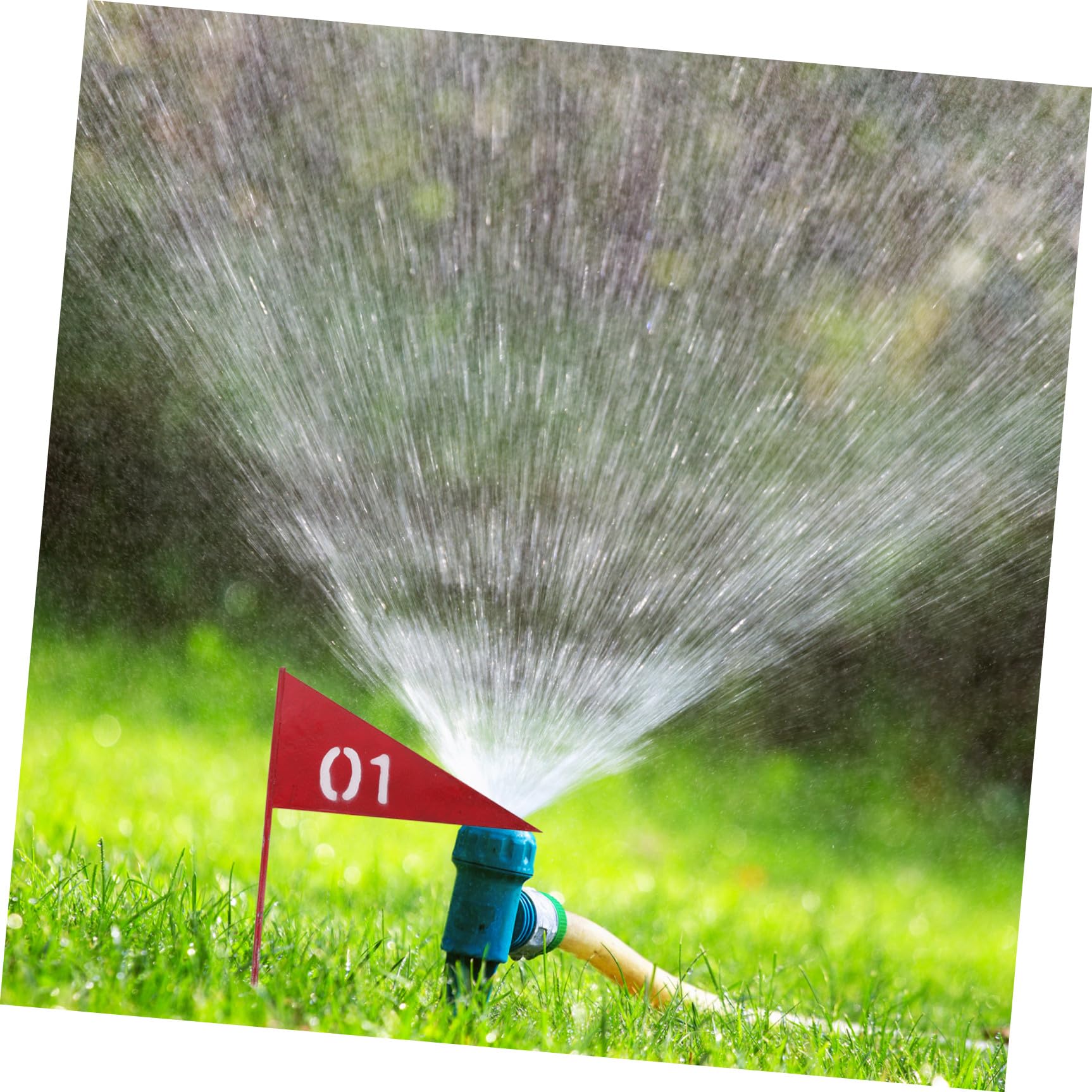 SUPVOX 8 Bandierine di Segnalazione Rosse da Giardino Triangolari, Marcatori per Prato e Irrigazione, Piccole Bandiere di Utilità per Segnaletica Esterna e Marcatura Paesaggistica
