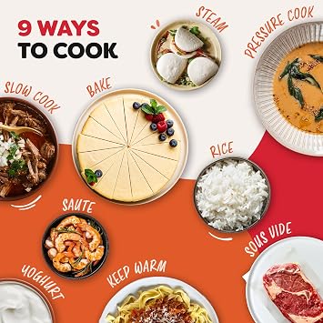 Instant Pot Duo Plus with WhisperQuiet Multi-Cooker 5.7L - Black, Electric Pressure Cooker, Slow Cooker, Rice Cooker, Sauté Pan, Yoghurt Maker, Food Warmer, Steamer Pot, Sous Vide, Easy Clean