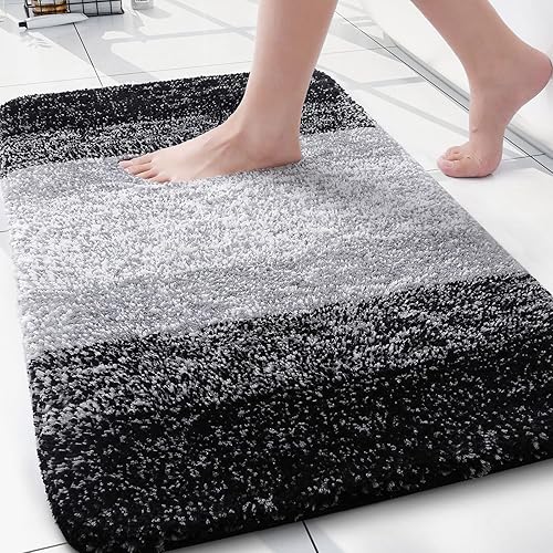 Miniatura 372 de Arotive - Tapetes de baño de microfibra, peludos, suaves, absorbentes, antideslizantes, gruesos, afelpados, se pueden lavar a máquina y secar