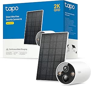 Tapo C425 Solar Security Camera Kit, Adjustable Magnetic Base, Color Night Vision, MicroSD Memory, 10000 mAh Battery, 150° Super Wide Angle Field of View, Compatible with Alexa asin的图片