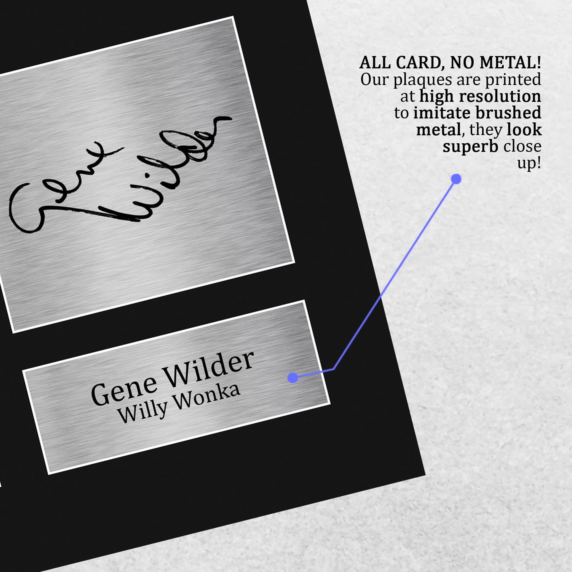 Photo Dédicacée Gene Wilder En Willy Wonka - Format 8x10, Certificat D'authenticité Platine Authentics, Rare