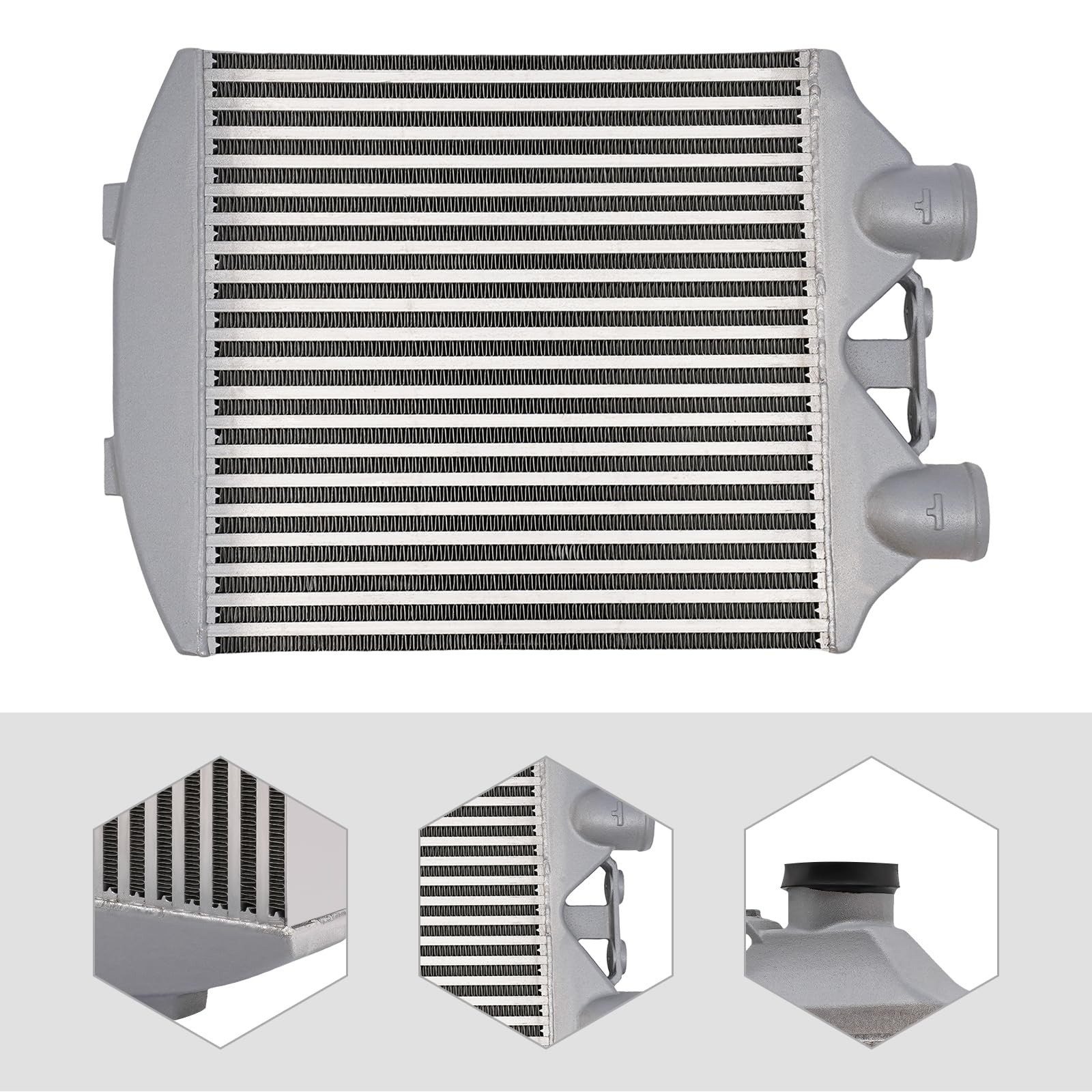 Intercooler samochodowy Uniwersalny samochodowy układ chłodzenia 60 psi Typ rury przedniej Intercooler Turbina Chłodzenie powietrzem obciążonym w celu rozproszenia ciepła