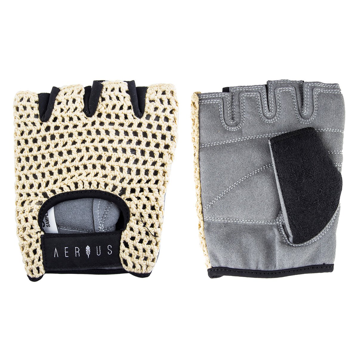 mesh bicycle gloves AERIUS Retro Short Finger Cycling - SO-392 (Natural TNF CREVASSE Leila Dome Backpack | absorbing palm pads Color:Haybale Green