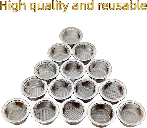 Miniatura 5 de 15pcs 1/2 pulgada tubería pantallas de acero inoxidable 304 premium, filtros de pantalla de tubo de 0.5" con caja de almacenamiento de metal