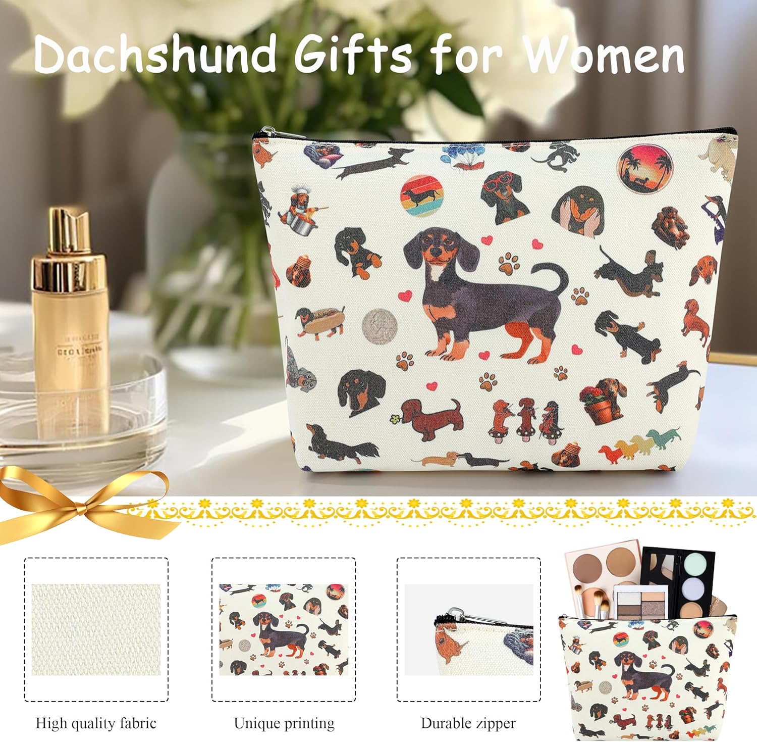 Dachshund Gifts for Women Dachshund Unique Gift Basket with Novelty Socks for Dog Mom Dog Lover Funny Bag Birthday Gifts Christmas Gifts for New Puppy Owners - Image 4