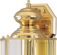 Vista 2 de Westinghouse 6685300 One-Light Exterior Wall Lantern, Polished Brass Finish on Solid Brass and Steel with Clear Beveled Glass Panels