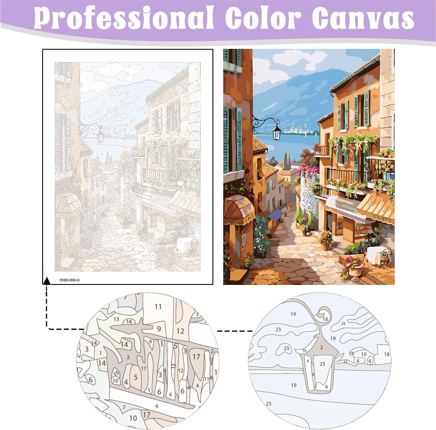 Kit De Pintar Por Números – Lienzo 40x50 Cm, Paisaje De Londres, Ideal Para Adultos Principiantes
