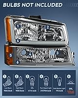 Vista 97 de Nilight Conjunto de luz trasera compatible con Chevy Silverado 1500 1500HD 2500 2500HD 2500 2500HD 3500 2007 Chevrolet Classic OE Style lámpara Lado