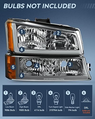 Vista 143 de Nilight Conjunto de luz trasera para Chevy Silverado 1500 1500HD 2500 2500 2500HD 3500 2007 Chevrolet Classic OE estilo pasajero lámpara trasera