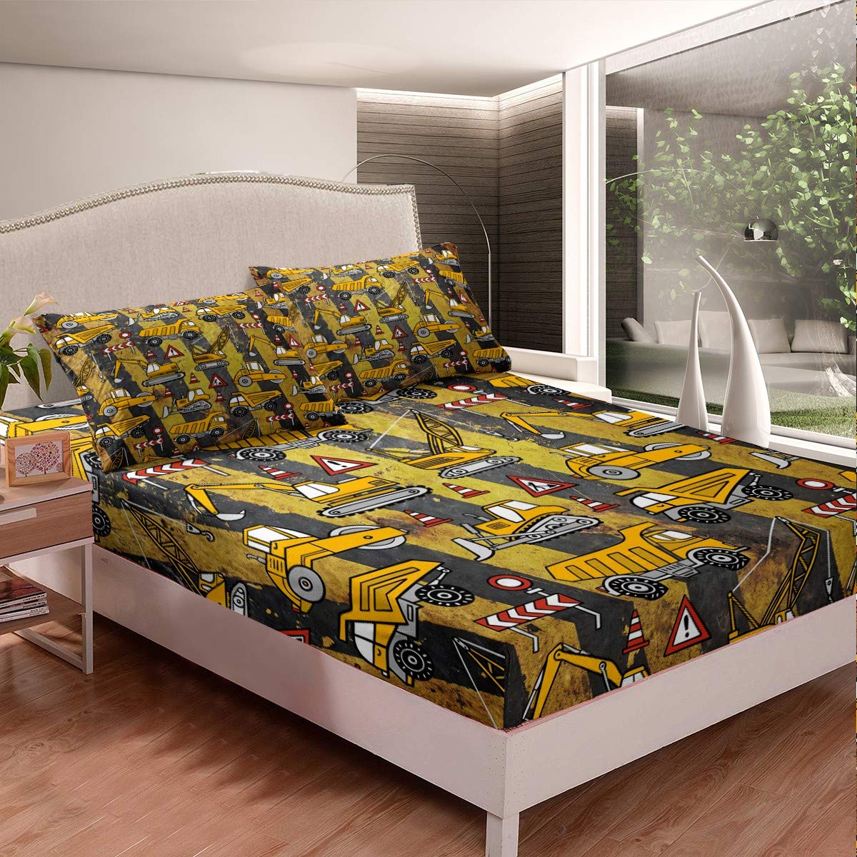 Set di lenzuola per bambini e ragazze, set di biancheria da letto con angoli per escursioni, con 2 federe, 3 pezzi, per letto matrimoniale