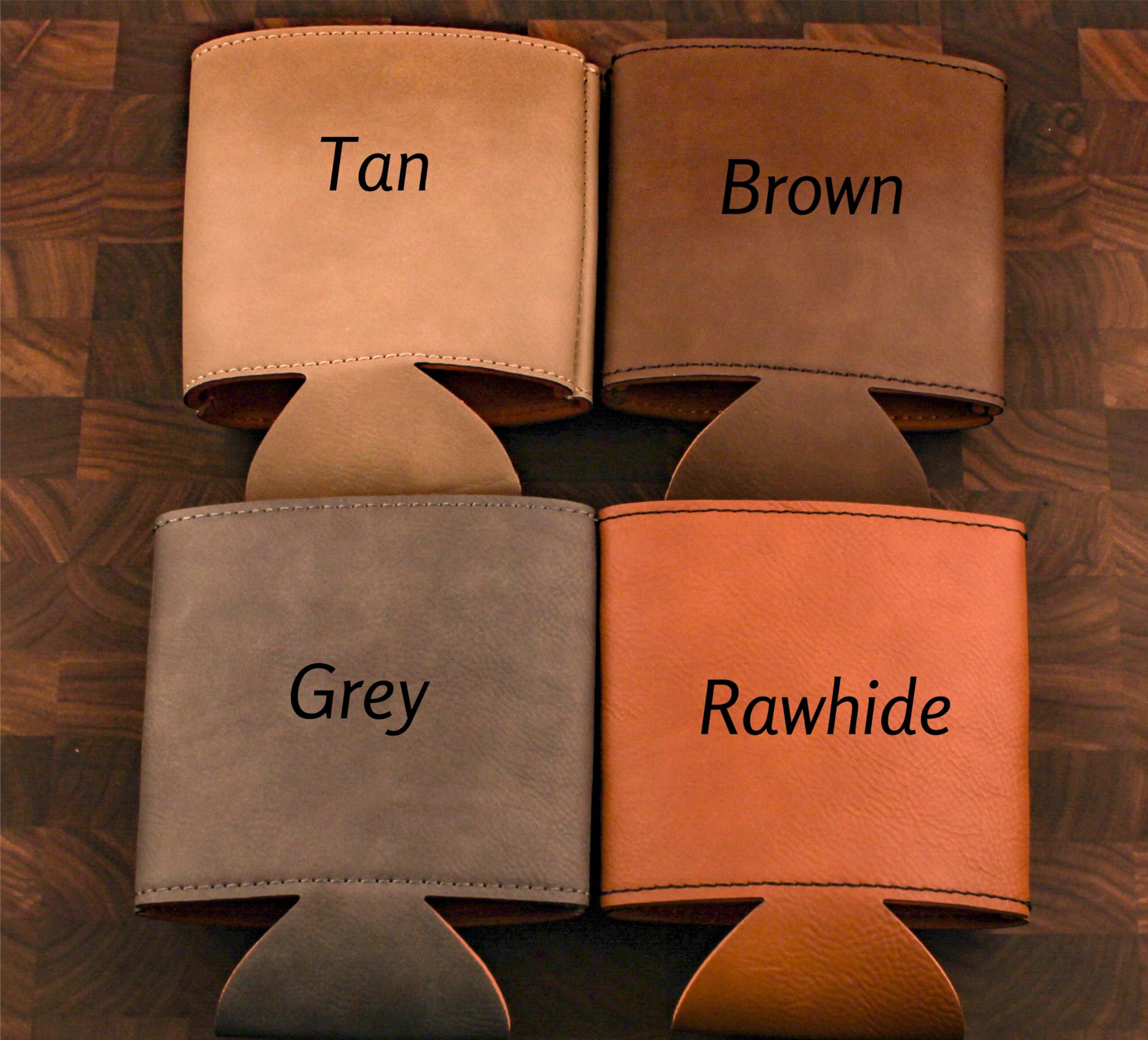 Groomsmen Can Cooler, Groomsmen Gifts Personalized, Engraved Can Cooler, Beer Can Holder, Groomsmen Proposal, Groomsman Gift Ideas (Brown)