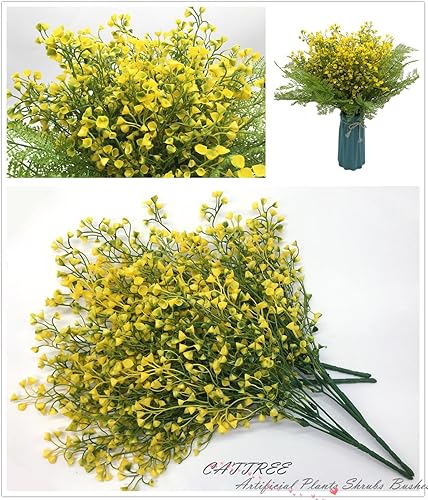 Vista 89 de Cattree - Arbustos artificiales, hierba de plástico, plantas artificiales para boda, interior, exterior, hogar, jardín, terraza, cocina, oficina